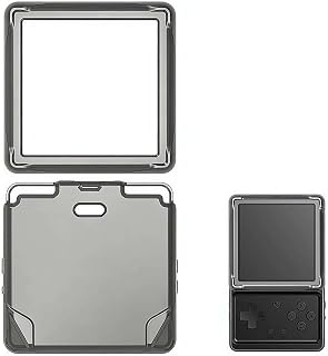 Game Console Case Compatible with Anbernic RG Rotate, TPU Protective Sleeve Skin Case Cover Anti-Drop Shockproof, Split Protective Cover Display can Rotate Smoothly and Freely(Black)