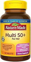 Nature Made Multi for Her 50+ Vitamin & Mineral Tabs, 90 ct Pack of 2 Packaging May Vary