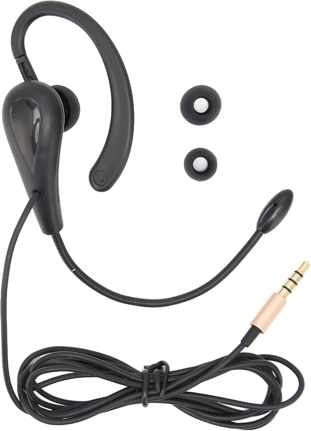 Call Center Headset,Ear Hook Single Sided 3.5mm Headphone