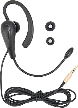 Call Center Headset,Ear Hook Single Sided 3.5mm Headphone with Microphone Single Ear Telephone Headset for Laptop Mobile Phones