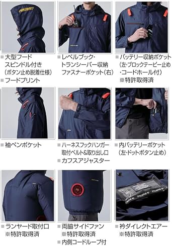 Amazon | 【バートル】AC2056 BURTLE エアークラフト 空調ウェア AC 