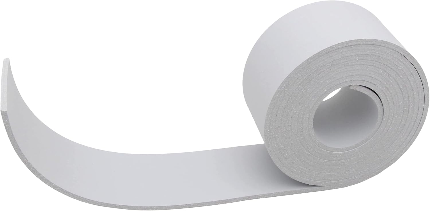 lalatia Double Sided Faux Leather Strip Leather Strap (White, 1.5'' x 2 Yards)