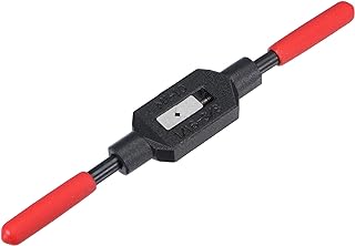 uxcell Adjustable Tap Wrench Handle for 1/16"-3/8" (UNC/UNF) / Metric M1-M10 Taps, Thread Tap Holder Reamer Hand Tapping Tool for Machinist Repair with Plastic Dipped Handle