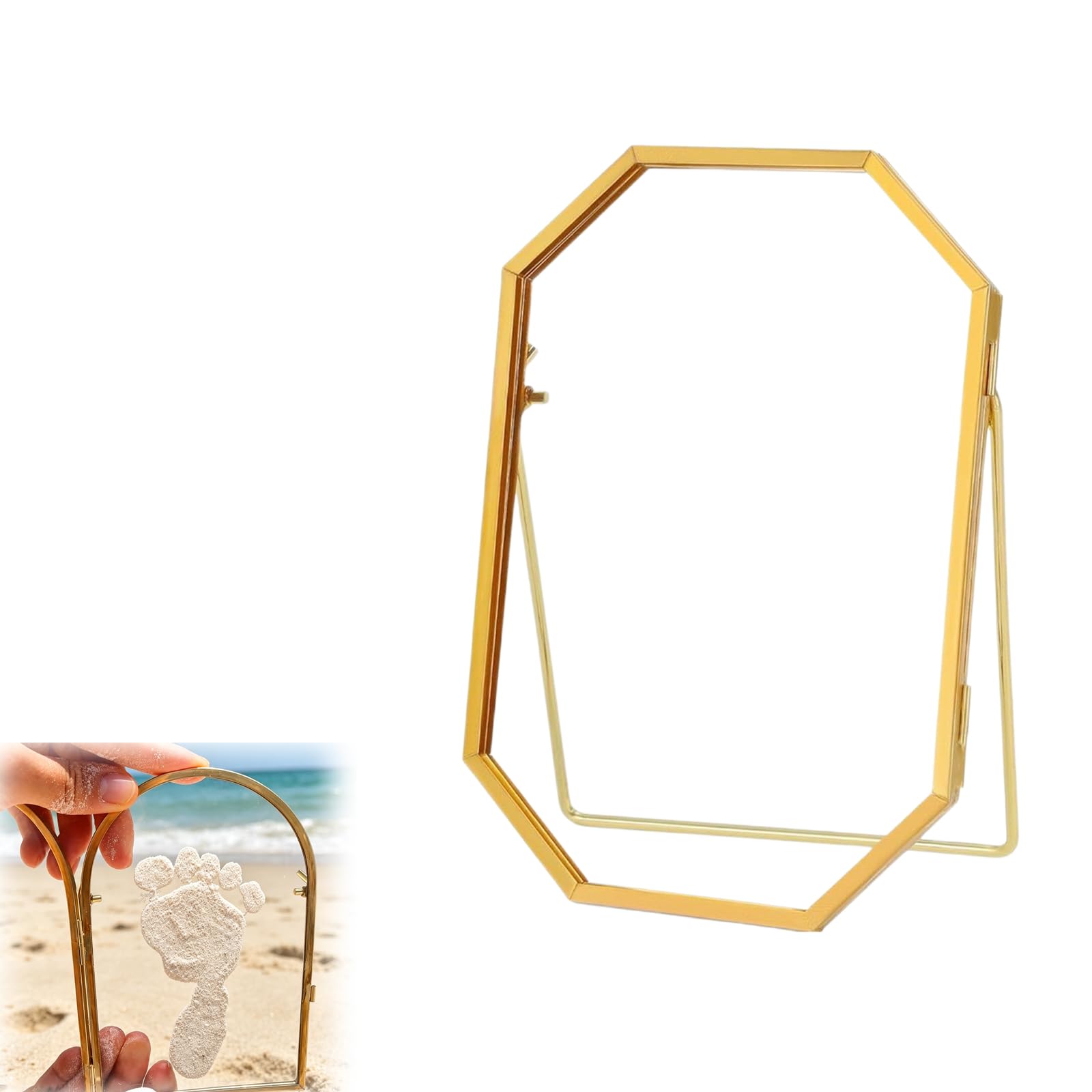 Tsophreniq Diys Newborn Keepsakes Frame Floating Picture Frames for Pressed Flowers Diys Baby Hand and Footprint Kits Tabletop Display Baby & Pet Keepsakes Frame