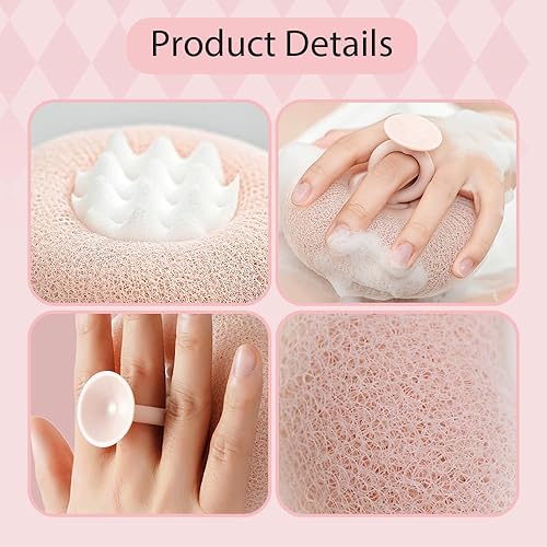 Sunflower Bath Ball 2-in-1 Scrubber | Shower Gloves(Purple 2pcs)