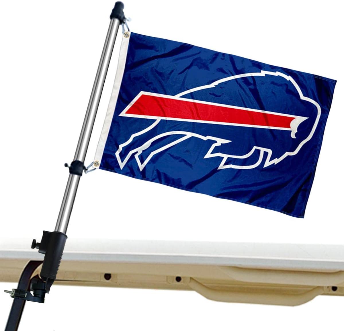 Buffalo Bills Golf Cart Flag Pole and Holder Mounting Bracket