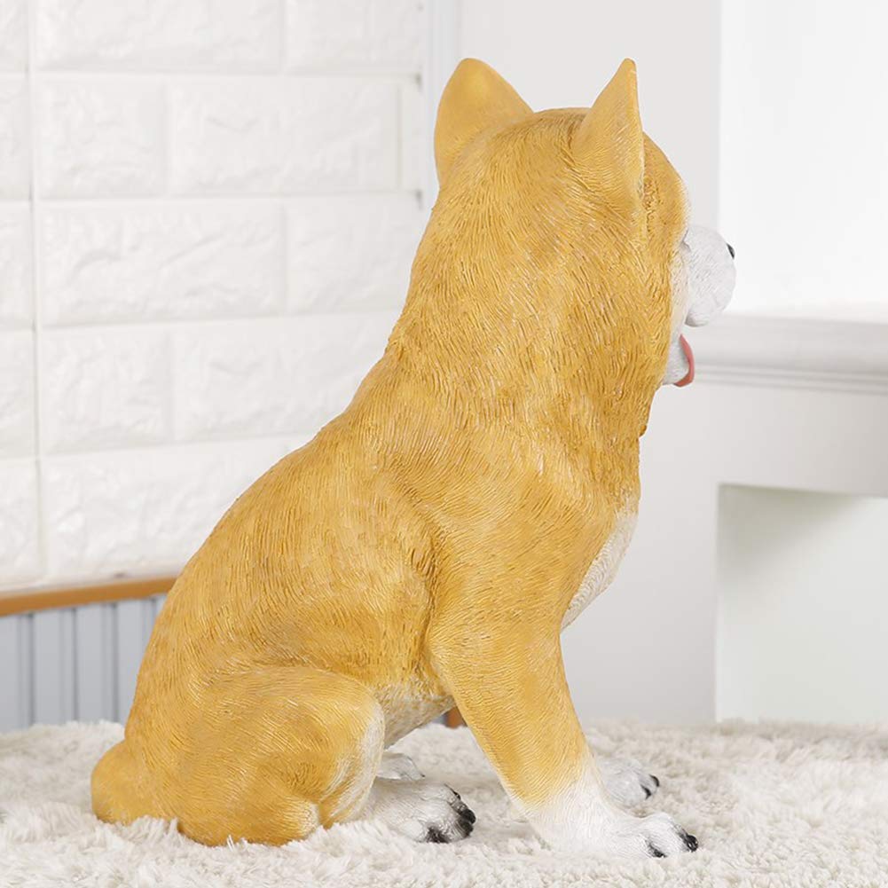 Hund Statue Modell, Akita Shiba Inu Hund Skulptur Harzmodell Bemalt Dekoratives Handwerk Heimdekoration Neuheit Desktop Geschenk
