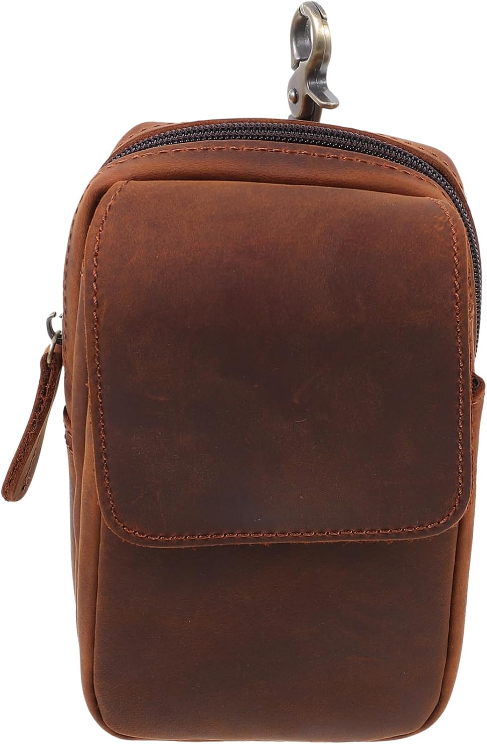 Stylish Leather Cell Phone Waist Bag Men's Protective Pouch for Friends Family Sports Lovers