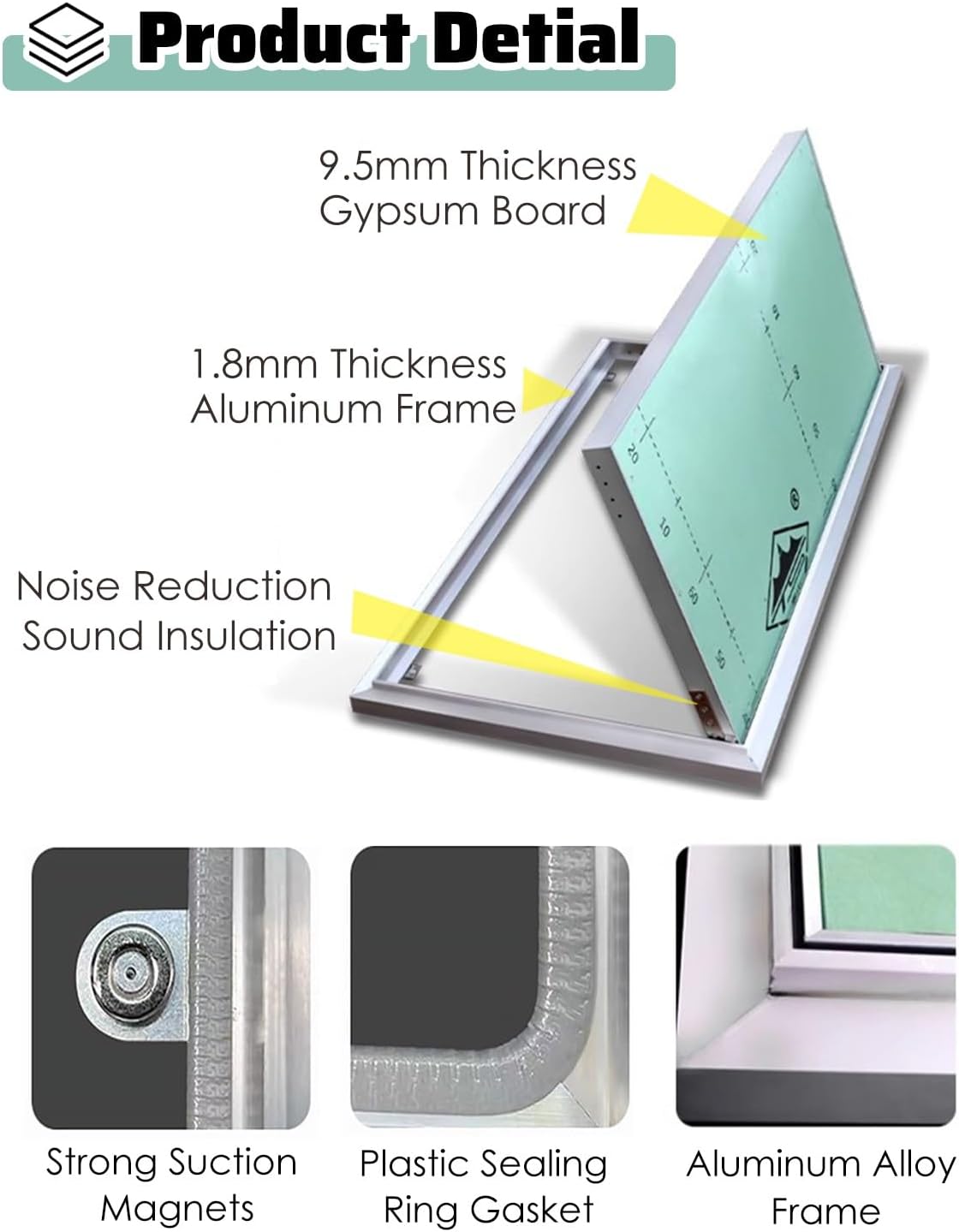Extra Large Black Access Panel for Drywall - Lockable Concealed Inspection Cover for Wall & Ceiling, Ideal for Outdoor Kitchen, Tiles & Plasterboard (33"x24")