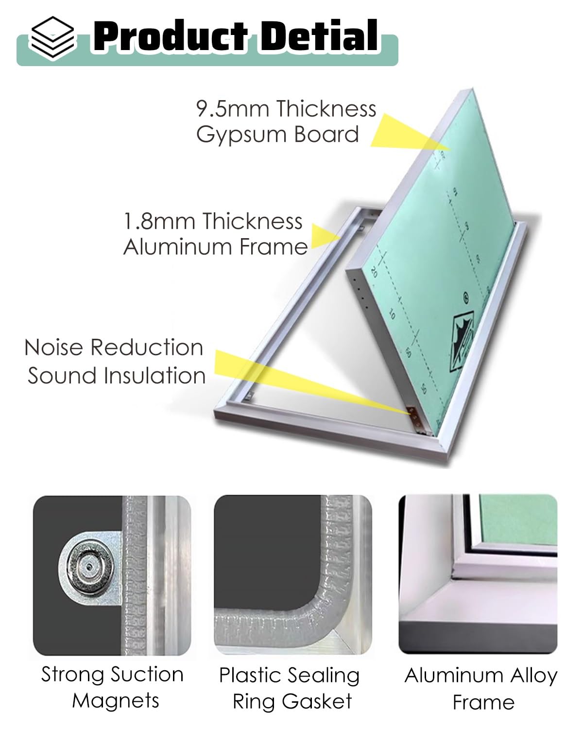 Trampilla Pladur Panel de Acceso a Pared Cartón Yeso Oculto al Ras Pintable, 60 x 120cm con Cerradura para Fontanería Eléctrica Ático Placa Bisagras Escotilla