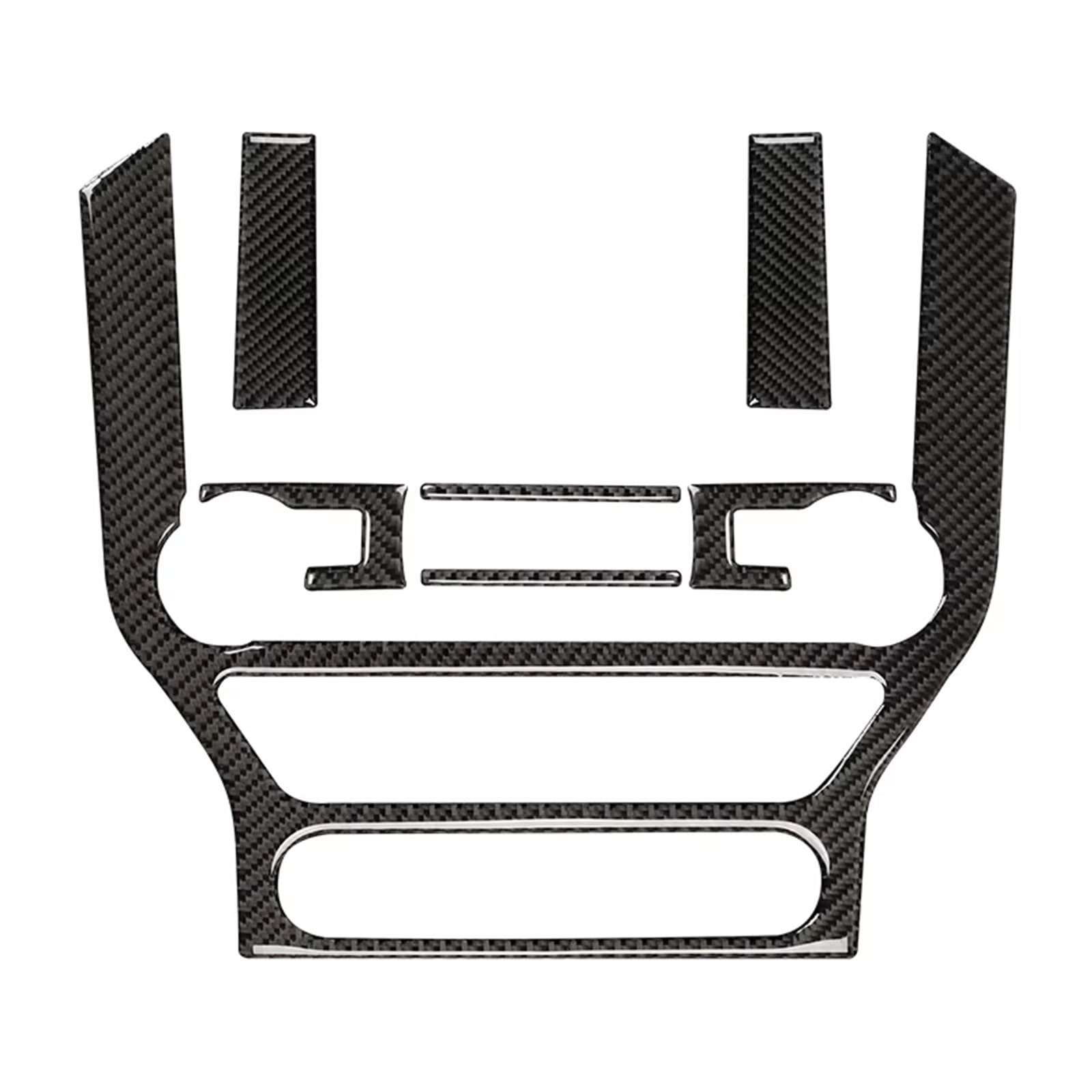 Compatible with for Mustang GT 2015-2021 Car GPS Navigation Trim Frame Cover Multi-Media Console Decoration Sticker Decal Interior Car Decoration(Black,Size 1)