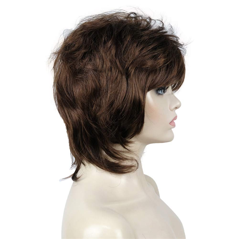 Aimole Short Layers Shaggy Full Wig Natural Wavy Wigs Synthetic Hair Women Capless Wig (31) - Image 4
