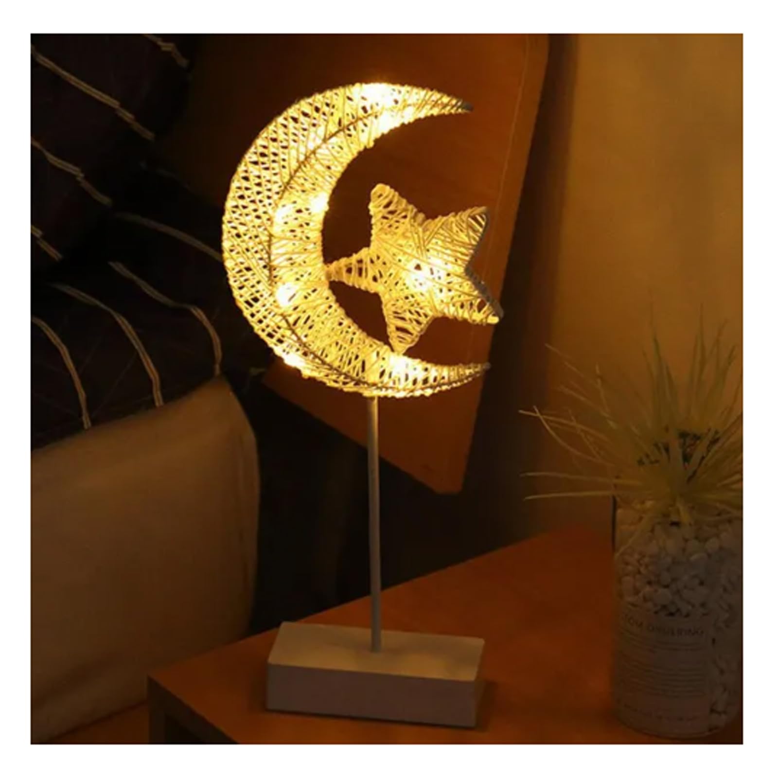 ラタン星のデスクランプ、夜の光、誕生日プレゼント. Amazon.co.jp : テーブルランプ Led 籐ライトラブスター月形夜の光