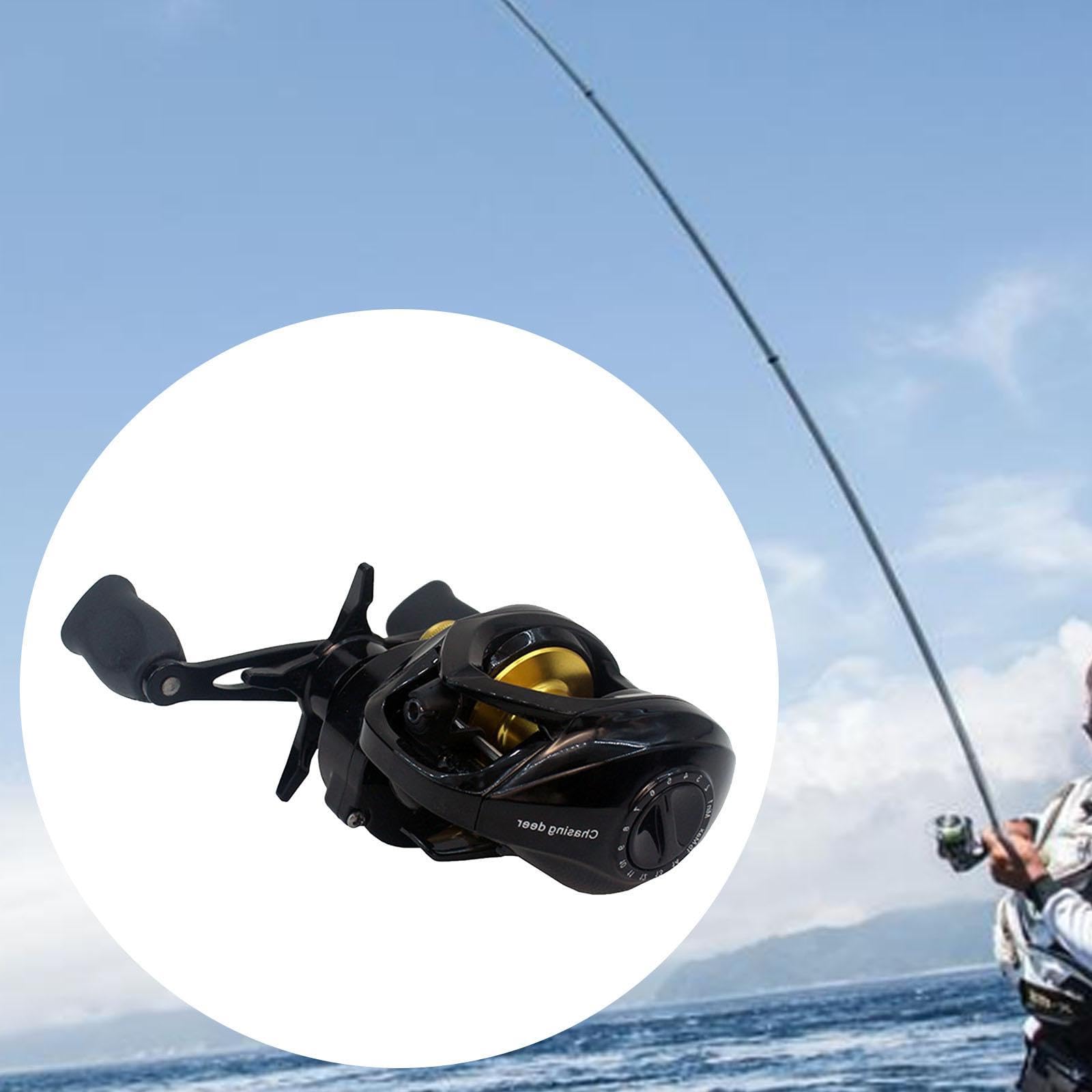 harayaa Moulinet de pêche Baitcasting, équipement Facile à Utiliser, Lisse et Puissant, pour la Truite, la Carpe, poignée Confortable
