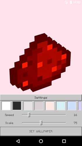 3D Block Craft, Redstone Dust Live Wallpaper | Redstone Dust Screensaver for Minecraft. Pixel Art 8B