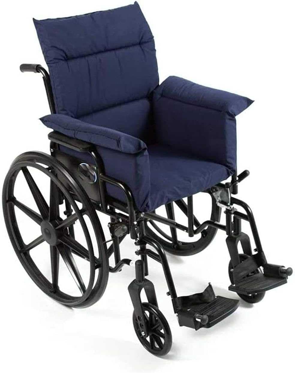 Cojín para silla de ruedas con soporte de espalda, reduce la presión, lavable, cómodo, superficie de poliéster/algodón para un mayor apoyo y comodidad