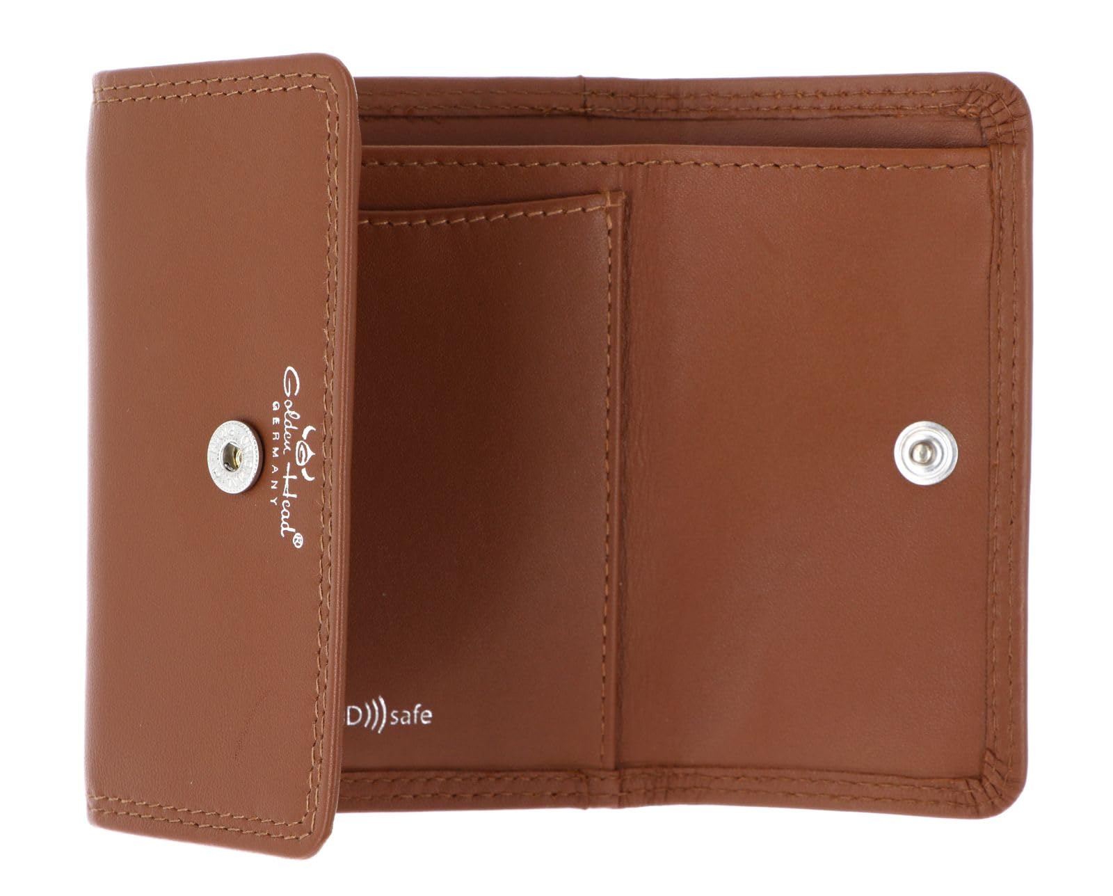 Golden Head Polo RFID Protect Petite Billfold Coin Wallet Black, koniak, Einheitsgröße, Klasyczny i elegancki