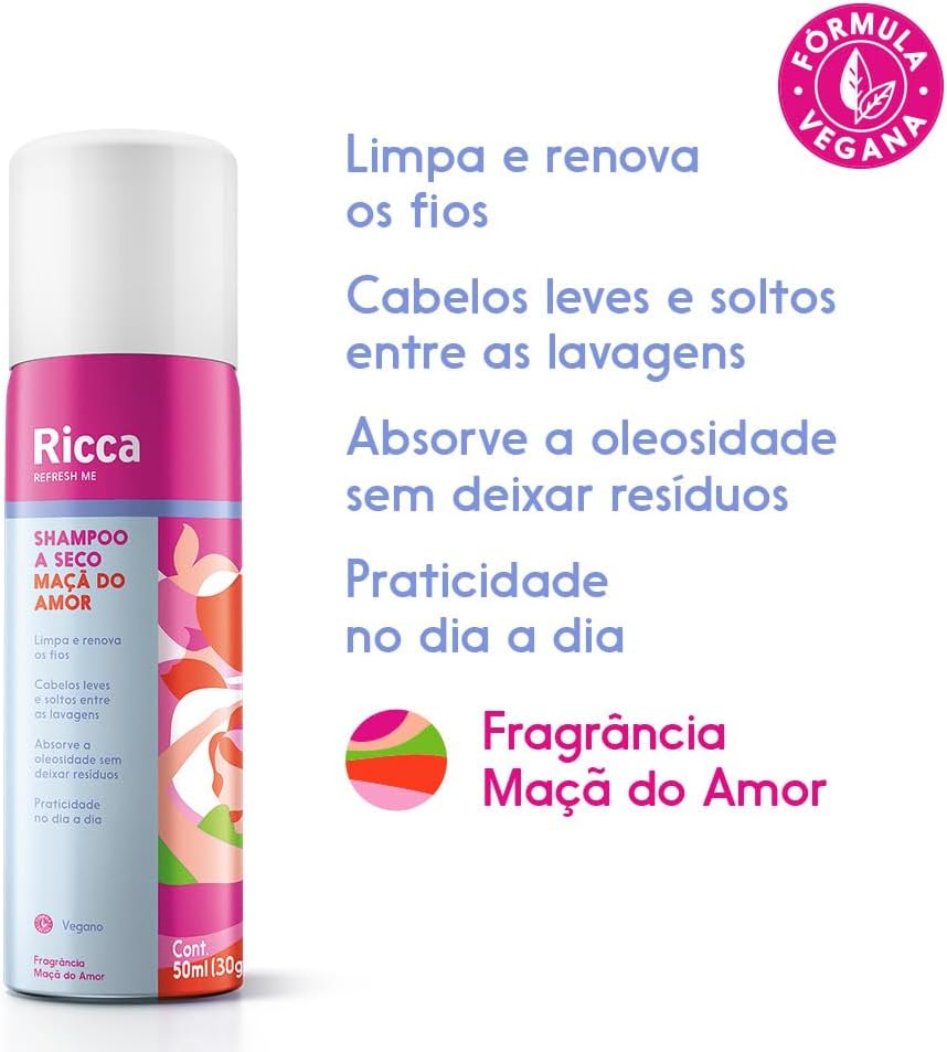 Ricca Shampoo A Seco Maçã do Amor 50ml