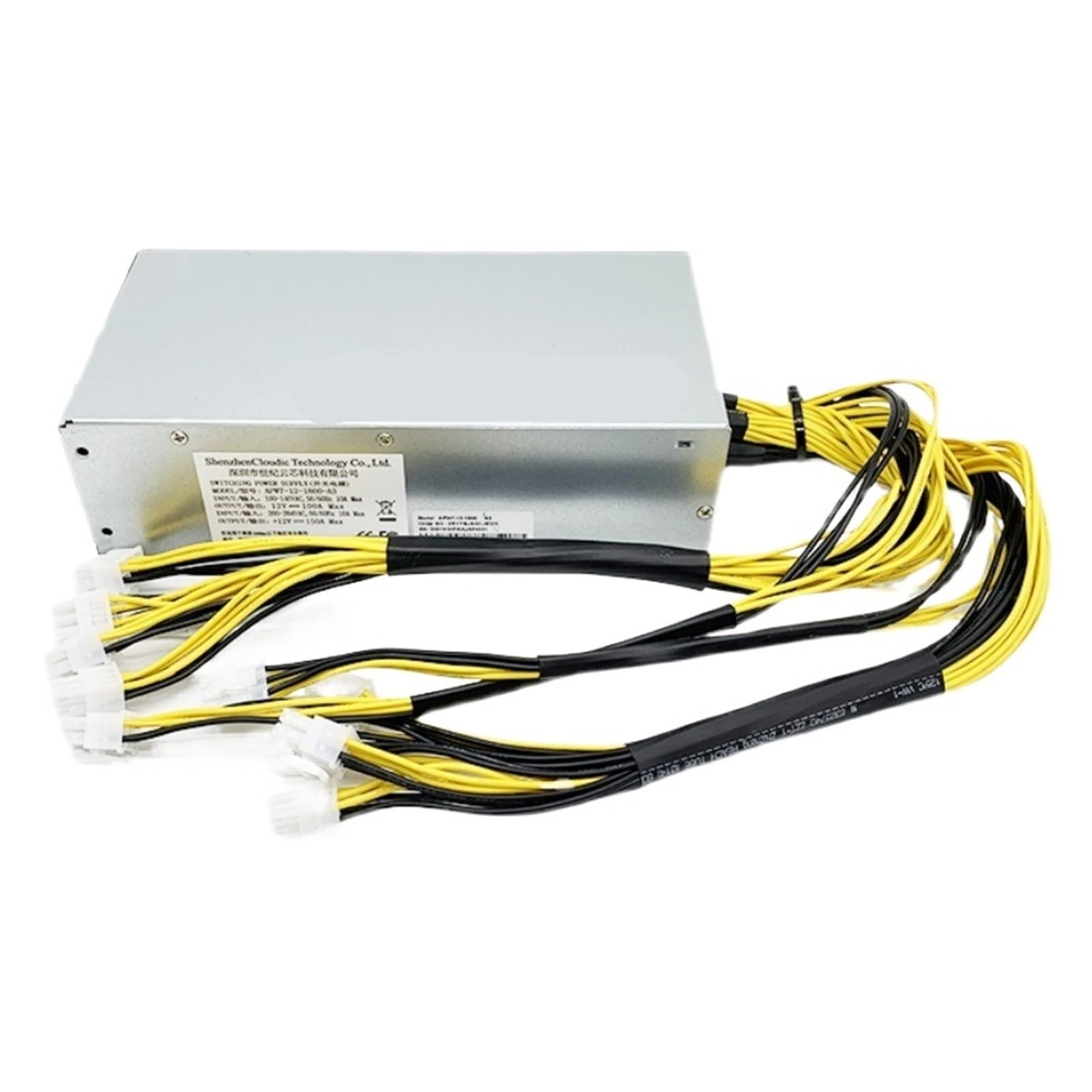 Alimentation 12V 2U APW7 1800W pour mineur Antminer S9 L3 avec connecteurs 10x 6 broches