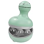 cotsoco Electric Scalp Head Massager, Scalp Hair Massage Waterproof Head Massager with 4 Heads 84 Nodes for Hair Growth and Stress Release Massage Green