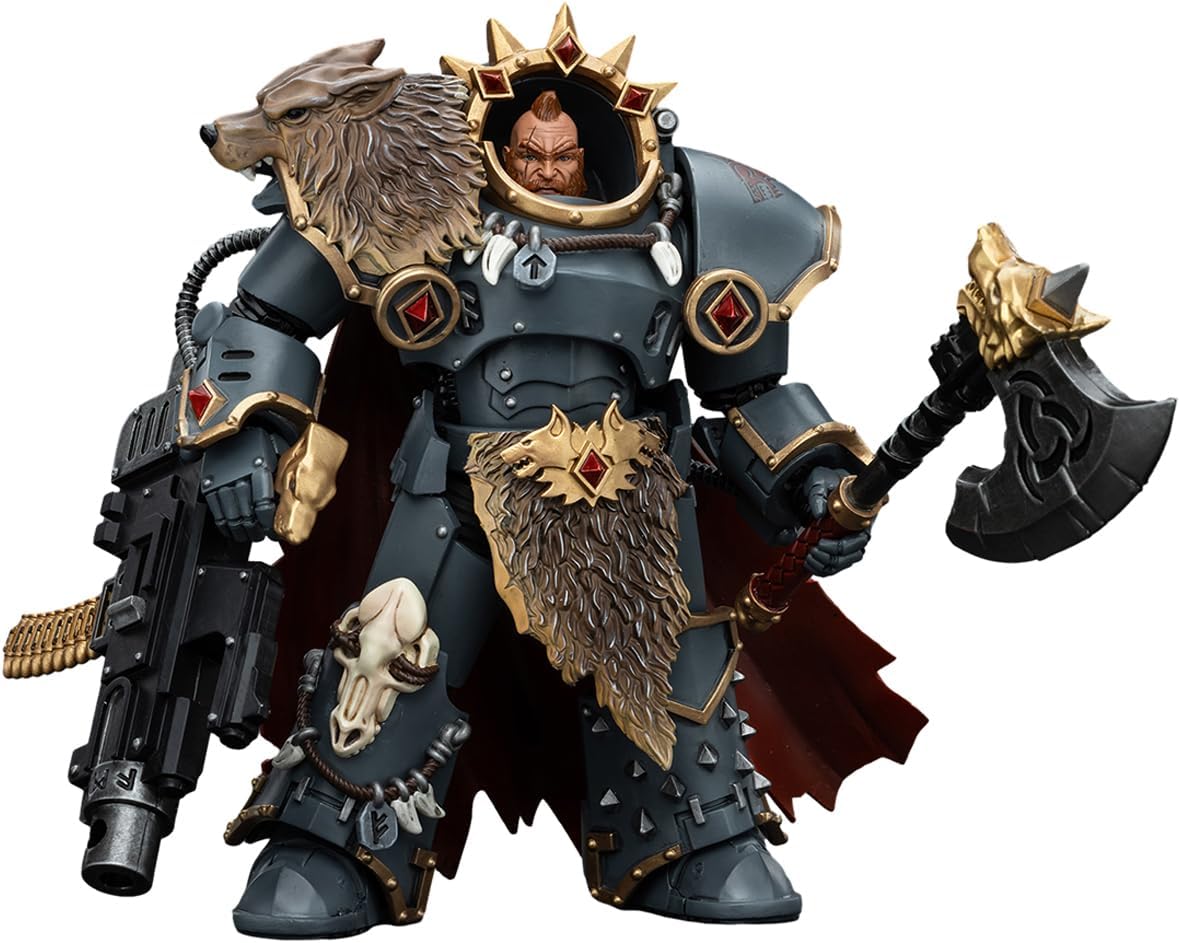 JOYTOY1/18 Warhammer 40,000 Action Figure Space Wolves Hvarl Red-Blade Collection Model Birthday Gift