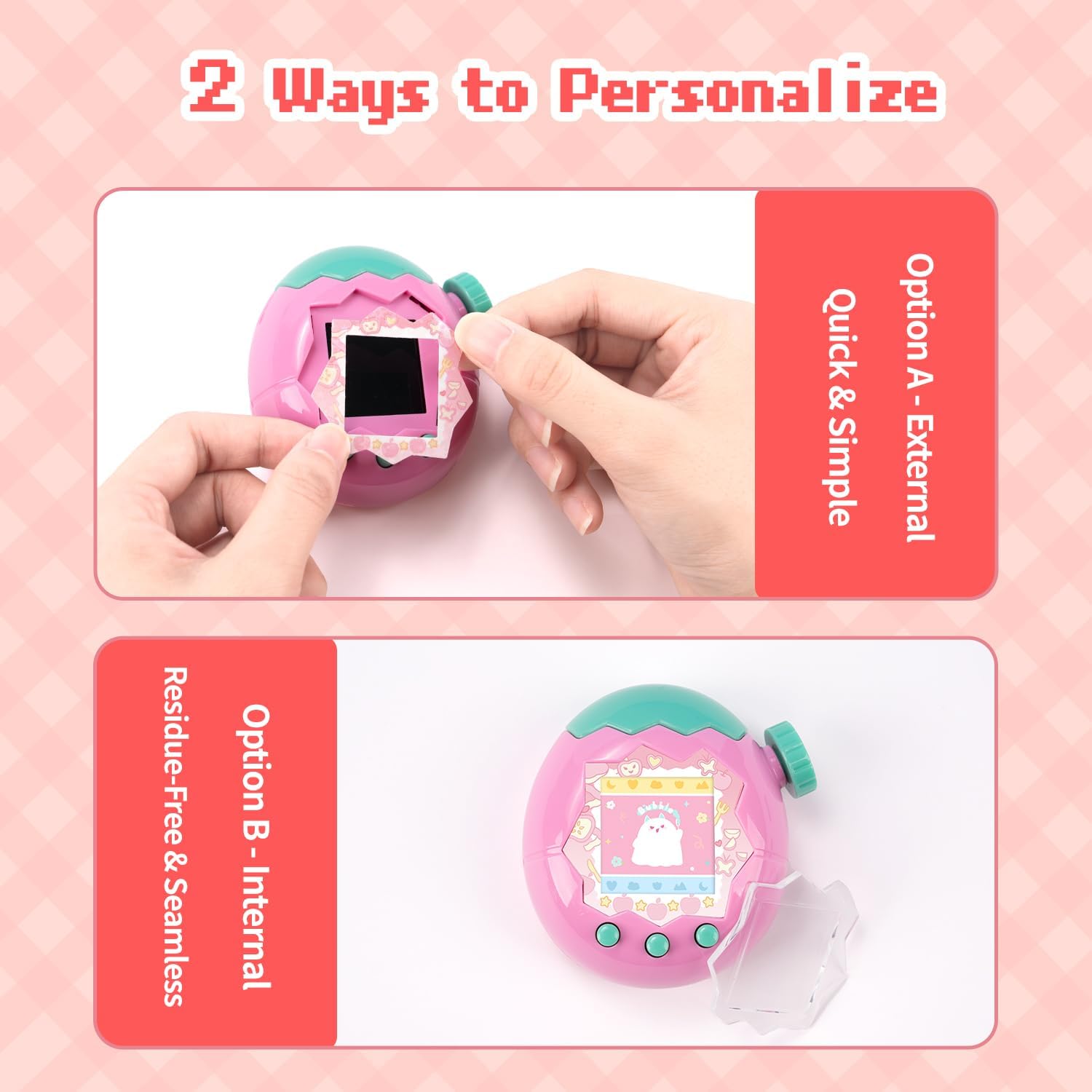 Apple Case for Tamagotchi Paradise, 4-iaradisen-1 Shockproof Silicone Protective Cover Kit with Faceplate, Flower Dial Cap & Charm, Kawaii Accessories for Girls & Adults (RED)