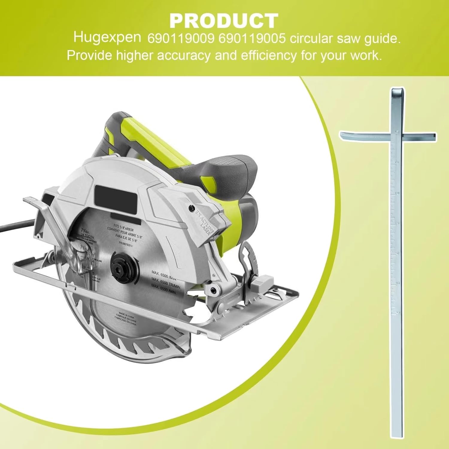 690119009 690119005 Circular Saw Rip Guide Positioning Ruler Compatible with Ryobi CSB125 Circular saw CSB143LZK CSB144LZ