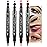evpct Colored Winged Eyeliners Stamp 4 in 1 Stars Flowers Hearts Moon Face Makeup Stamp Set Eye Liners for Women Waterproof Purple Blue Red Pink Liquid Eyeliner Colorful Set Wingliner Shapes