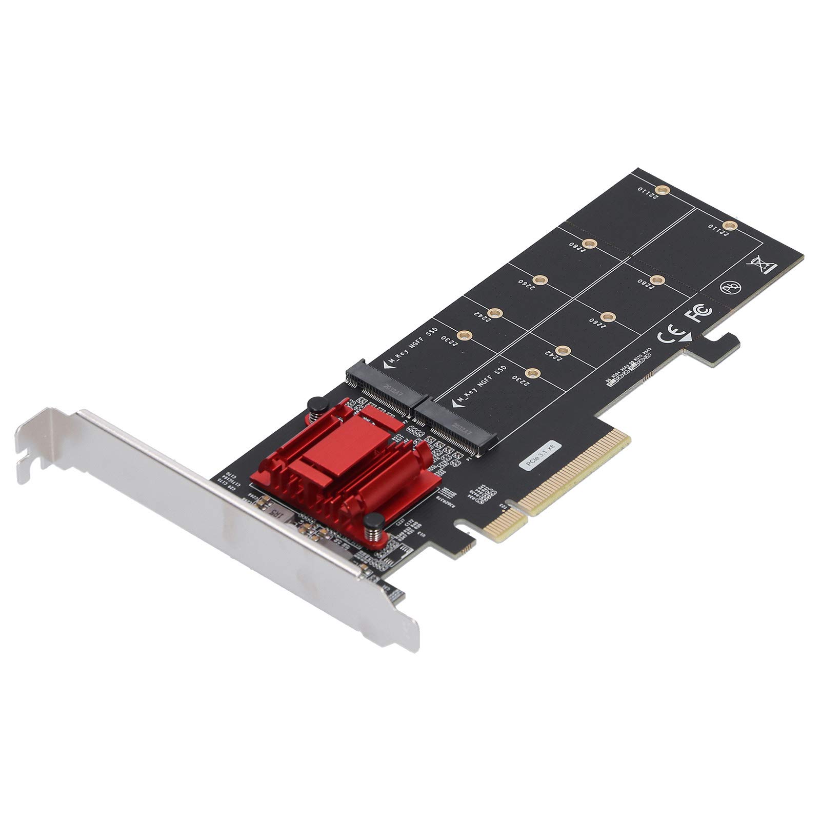 Konwerter NVMe M.2 SSD z Interfejsem PCIe 3.1, Osiąga prędkość Odczytu 3,5 GB/s, Ekspander Dysku Twardego do Komputera PC, 1 do 2 Dysków, Materiały Komputerowe