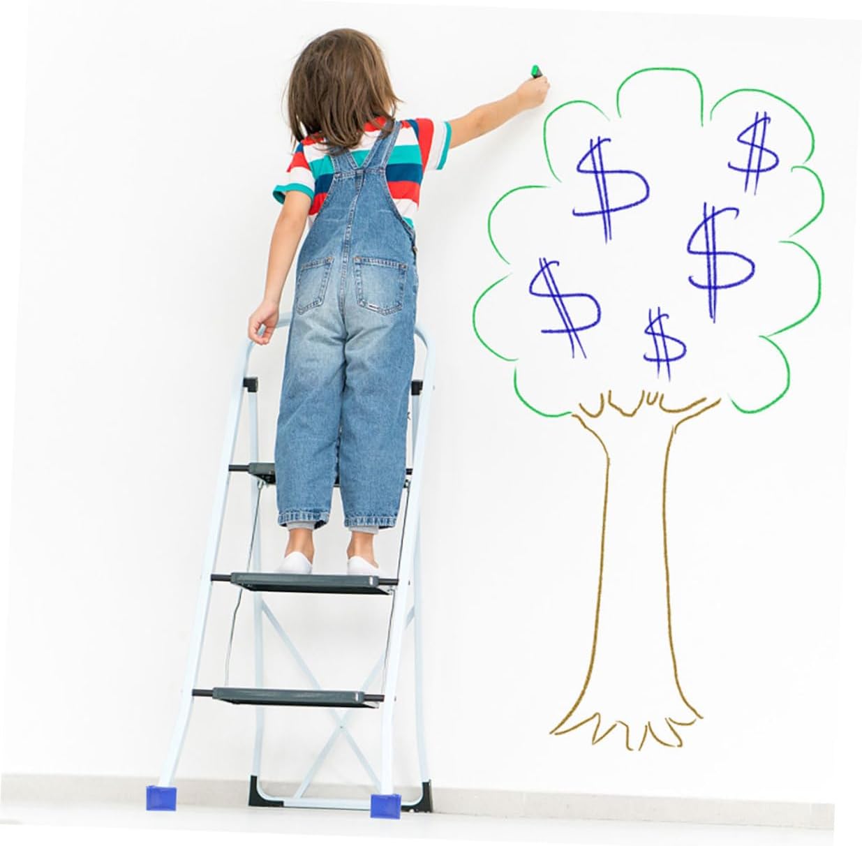 jojofuny 8pcs Non-Slip Rubber Ladder Feet Pads, Sturdy Step Ladder Foot Mat Covers with Enlarged Base 61x61x17mm, Anti-Skid Replacement Caps for Home and Construction Safety