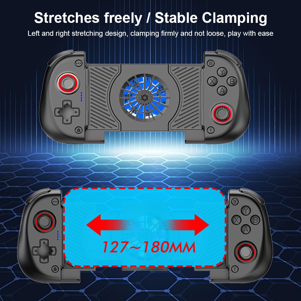 LYEAA X3 Gamepad kompatybilny z Bluetooth z efektem Halla Joystick sterowanie grą dla urządzeń mobilnych gamepad