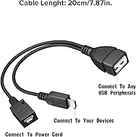 Vista 7 de ANDTOBO Adaptador de repuesto 2 en 1 Micro USB (OTG con alimentación) para Fire Stick 4K/dispositivos host/PlayStation Classic, etc., paquete de 2