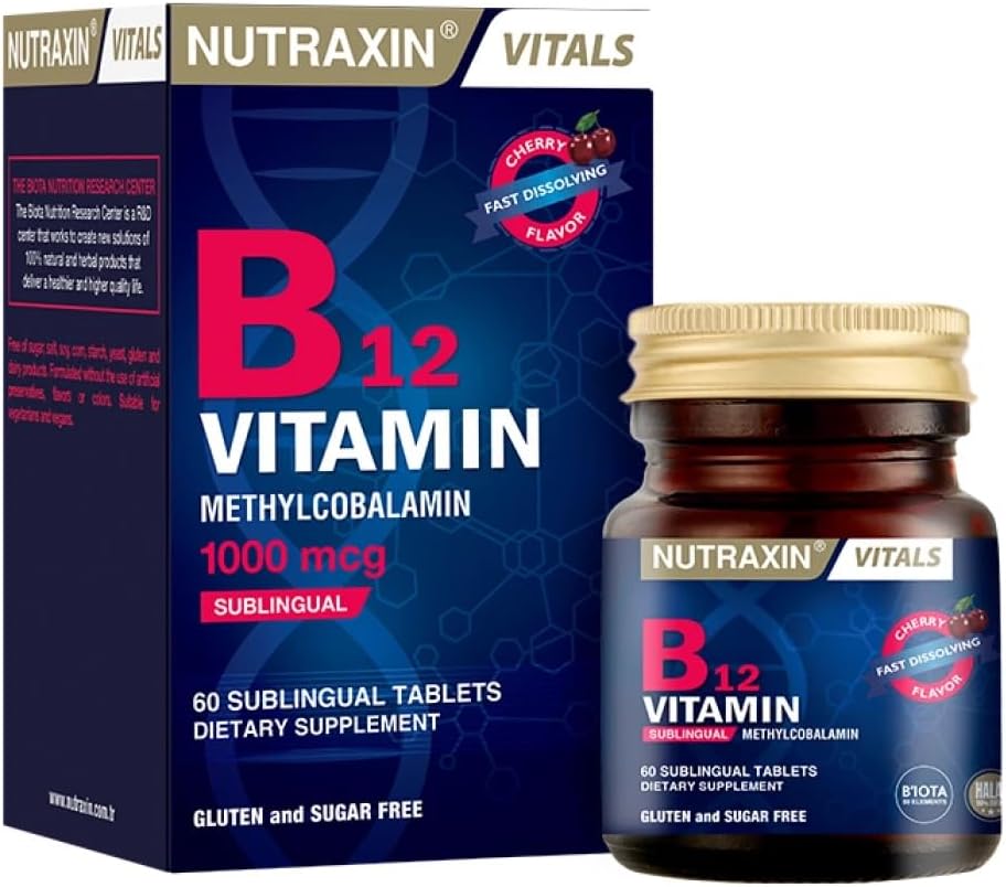 Nutraxin B12 Vitamin 1000 mcg 60 Tablet Takviye Edici Gıda