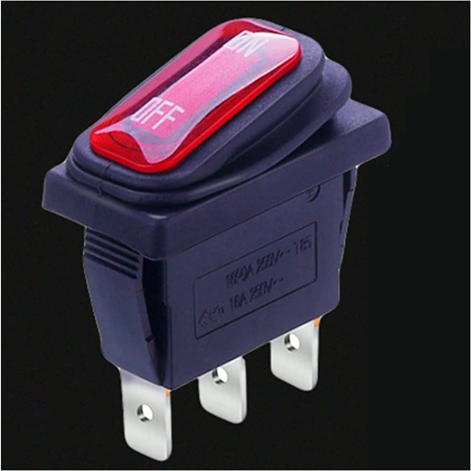 Interruttore A Bilanciere KCD3 Rettangolare Con Neon &ndash; ON/OFF &ndash; 2-3 Pin, 2-3 Vie &ndash; Cinque Colori