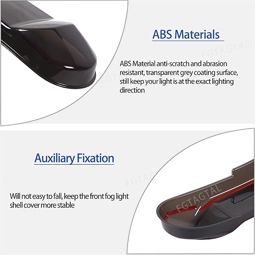 Miniatura 3 de Cubierta de luz antiniebla delantera ahumada para Toyot@ FJ Cruiser 2007-2021, parachoques delantero de conducción antiniebla, cubierta de moldura