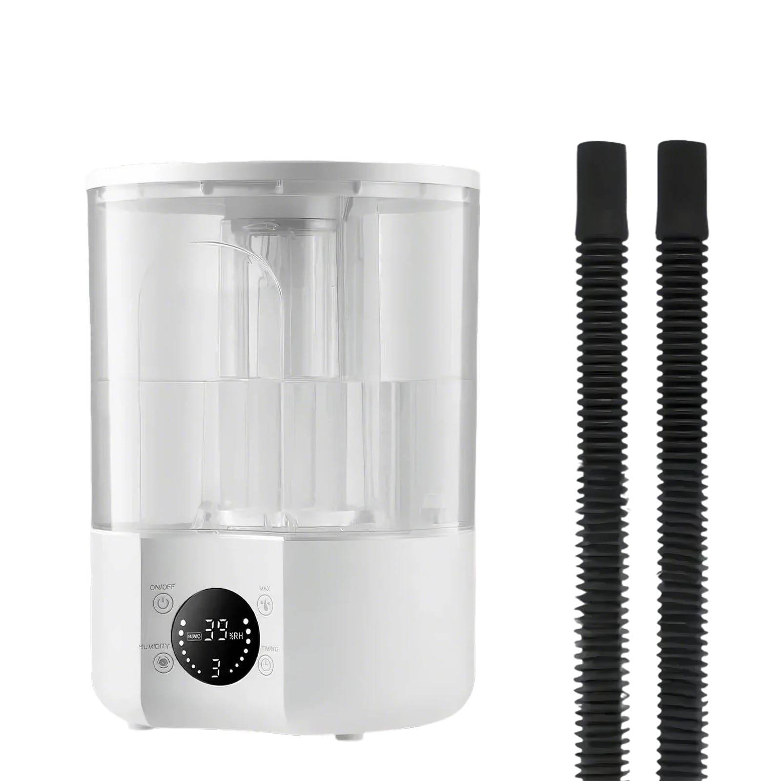 Nebulizzatore per Rettili da 4 Litri, Umidificatore Digitale per Terrari, Nebulizzatore Regolabile con Touch Screen Intelligente(Double Tube)