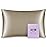 OLESILK 100% Mulberry Silk Toddler Pillowcase for Hair and Skin, Both Sides 19 Momme Pure Natural Silk Travel Pillow Cases with Hidden Zipper, 13x 18, Taupe