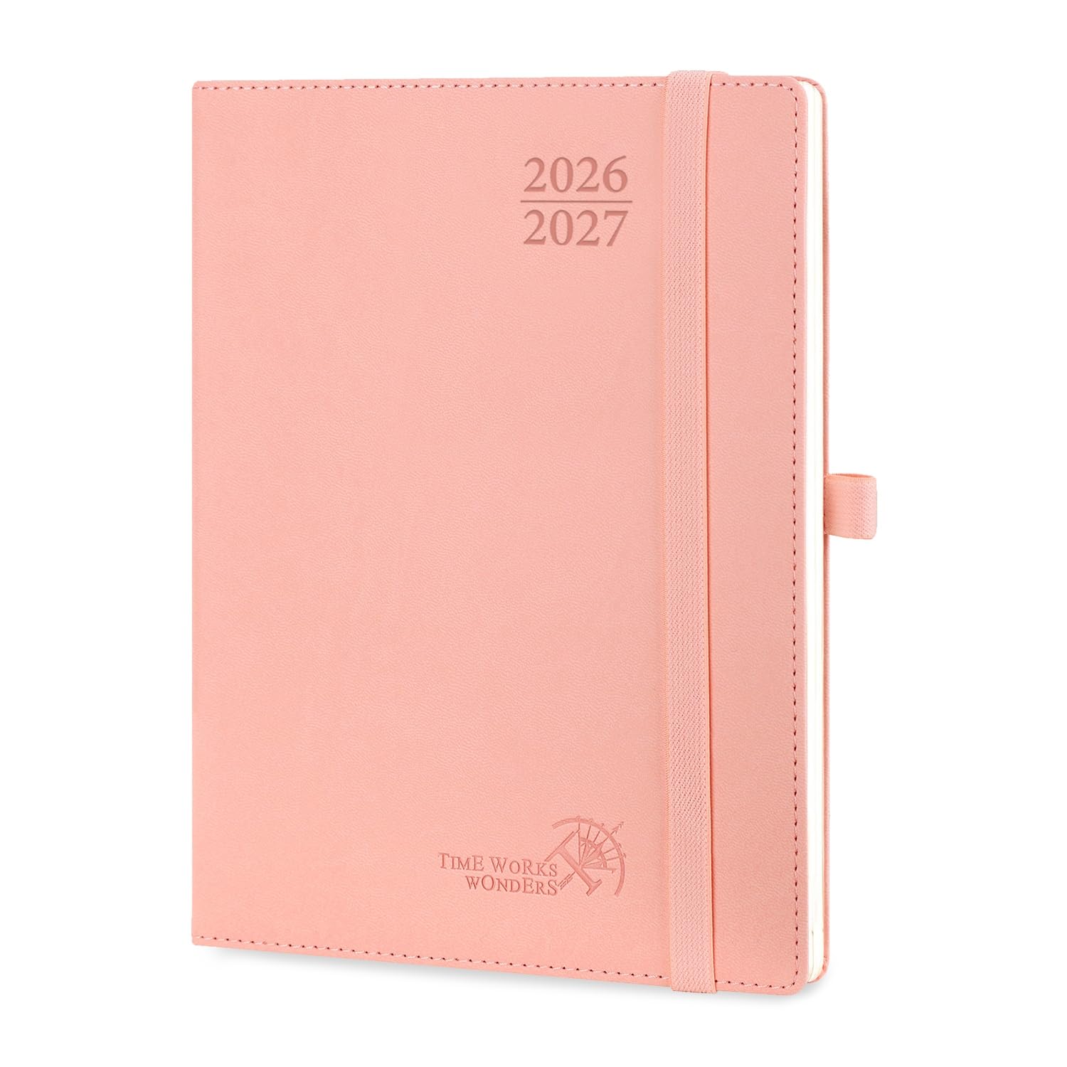 POPRUN Kalender 2026 2027 Wochenplaner (Aug.2026-Dez.2027) Softcover mit PU-Leder, ca. A4 (26,5 x 21,5 cm), 17-Monate-Terminplaner 1 Woche 2 Seite