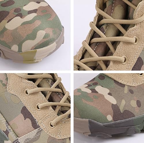 QAXZESA Men's Outdoor Boots Walking Camping Lace-up Army Boots Camouflage Military Tactical Waterproof Shoes Combat Boots Trekking Hiking Ankle Boot,A-38 - Image 7