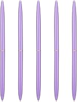 Vista 9 de 5 piezas de juego de bolígrafos de bola, bolígrafo metálico negro de tinta delgada, ligero y de escritura suave, para negocios, oficina, profesor