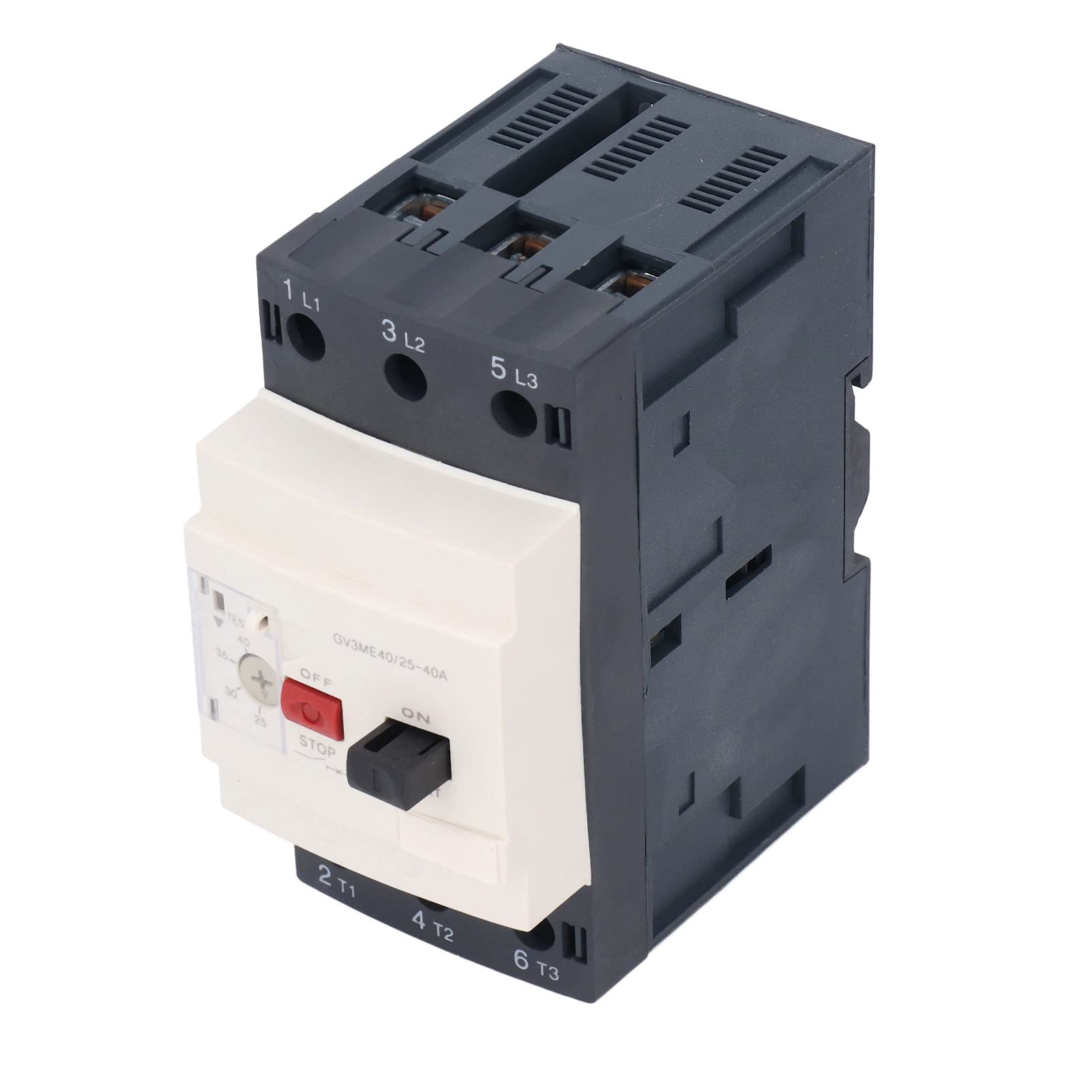 Disyuntor de Protección del Motor, PA66 Interruptor de Protección del Motor, 25-40a 690V Disyuntor Magnético Térmico con Botón Pulsador, para Equipos Industriales