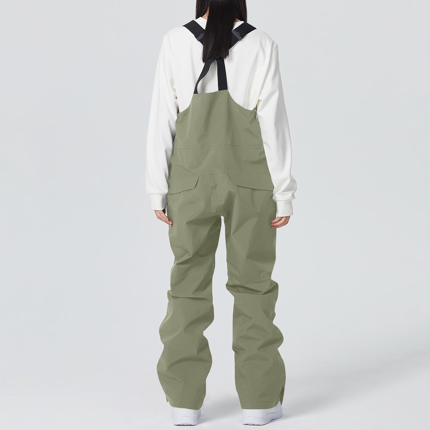 Snow Suits for Women Straight Leg Snow Bibs Pants Winter Waterproof Windproof Snowboarding Clothes