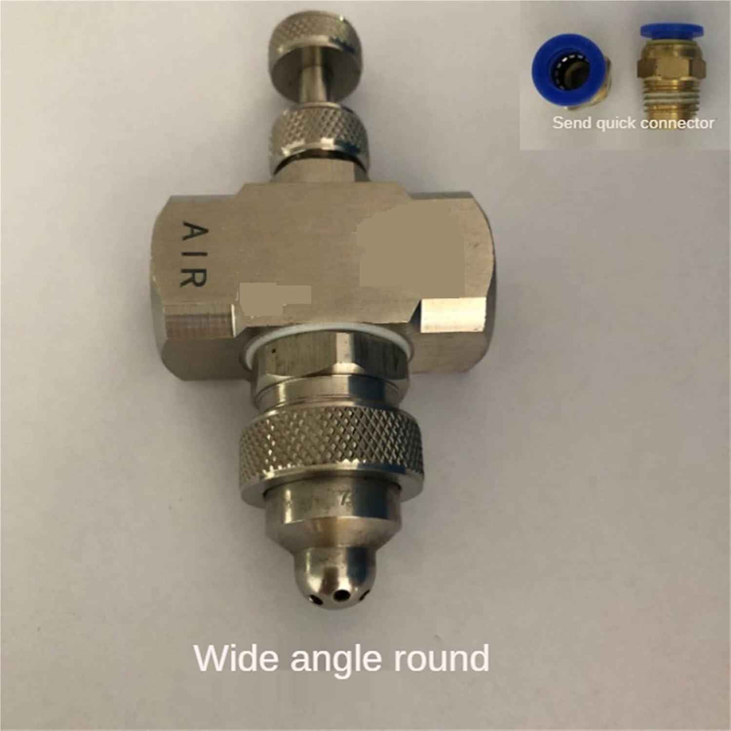 Adjustable 1/4 "stainless steel air atomizing nozzle, part for misting, spraying of two fluids, gas and water(PURPLE-1)