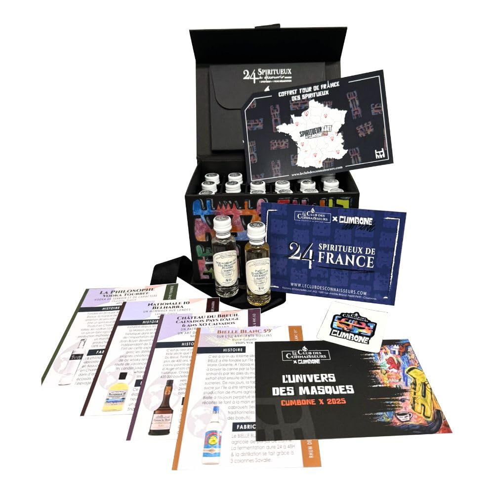 Coffret Tour de France des spiritueux Edition Cumbone – 24 x 20 ml