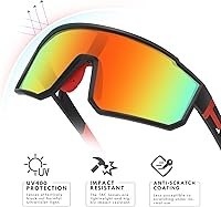 Vista 53 de MVPTGRS Gafas de sol de béisbol juveniles para niños y niñas de 8 a 14 años TR90 con marco para niños, gafas de sol deportivas para sóftbol