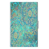 Fintie Business Card Holder, Premium Vegan Leather Coated Stainless Steel Professional Slim Name Card Case Organizer for Men & Women (Shades of Blue)