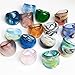 YISSEN RISEON Random 12 pcs Handmade Murano Lampwork Glass Stackable Ring Murano Glass Rings Decorative Rings Crystal Rings Italian Style Jewelry Charm