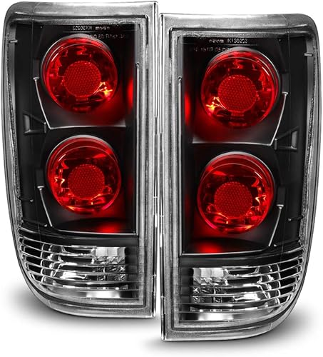 VIPMOTOZ Conjunto de lámpara trasera de carcasa negra para Chevy Blazer GMC Jimmy Oldsmobile Bravada 1995-2005, lado del conductor y del pasajero