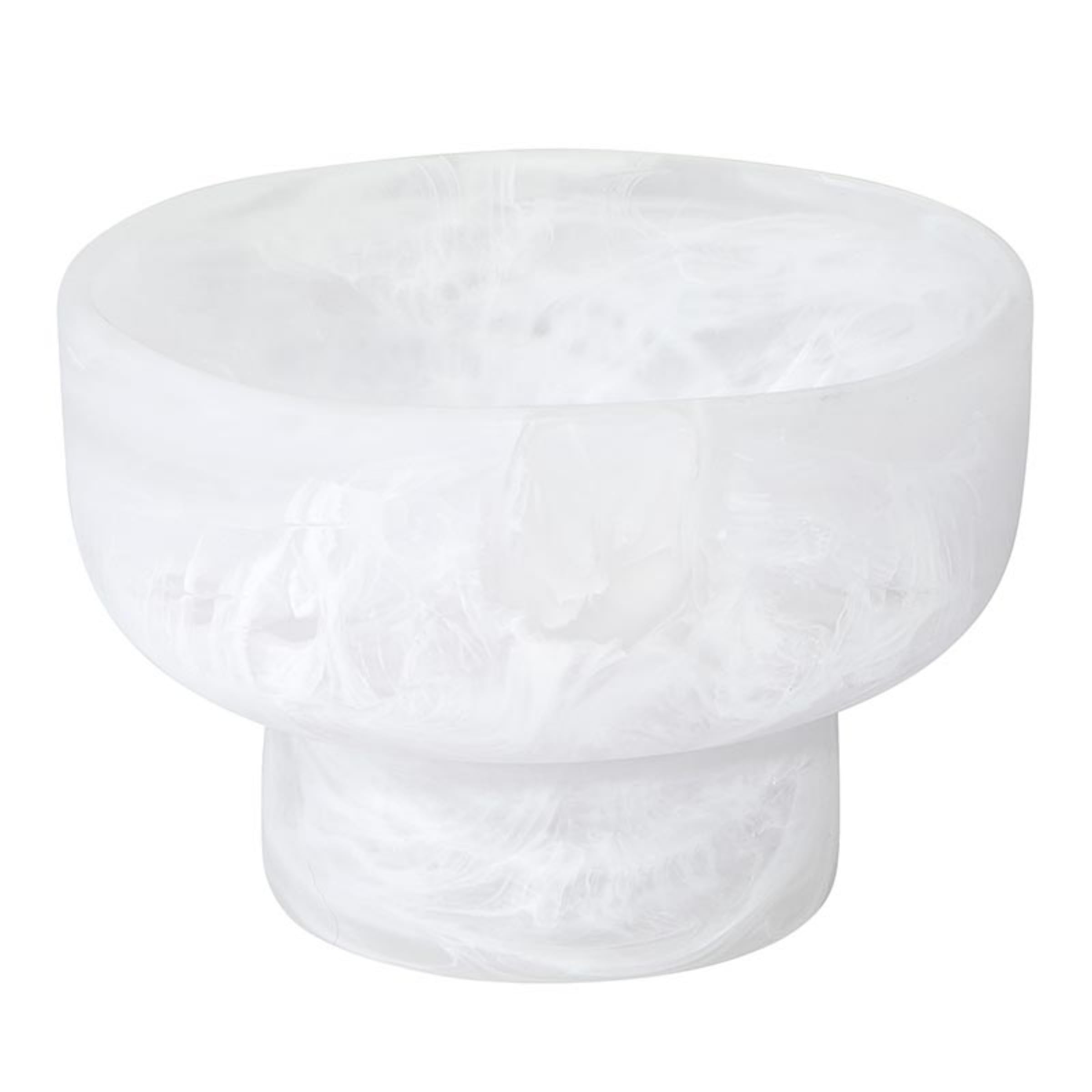 Santa Barbara Design Studio Decorative Bowls Mini Resin Pedestal Bowl, 5.75" Diameter, White