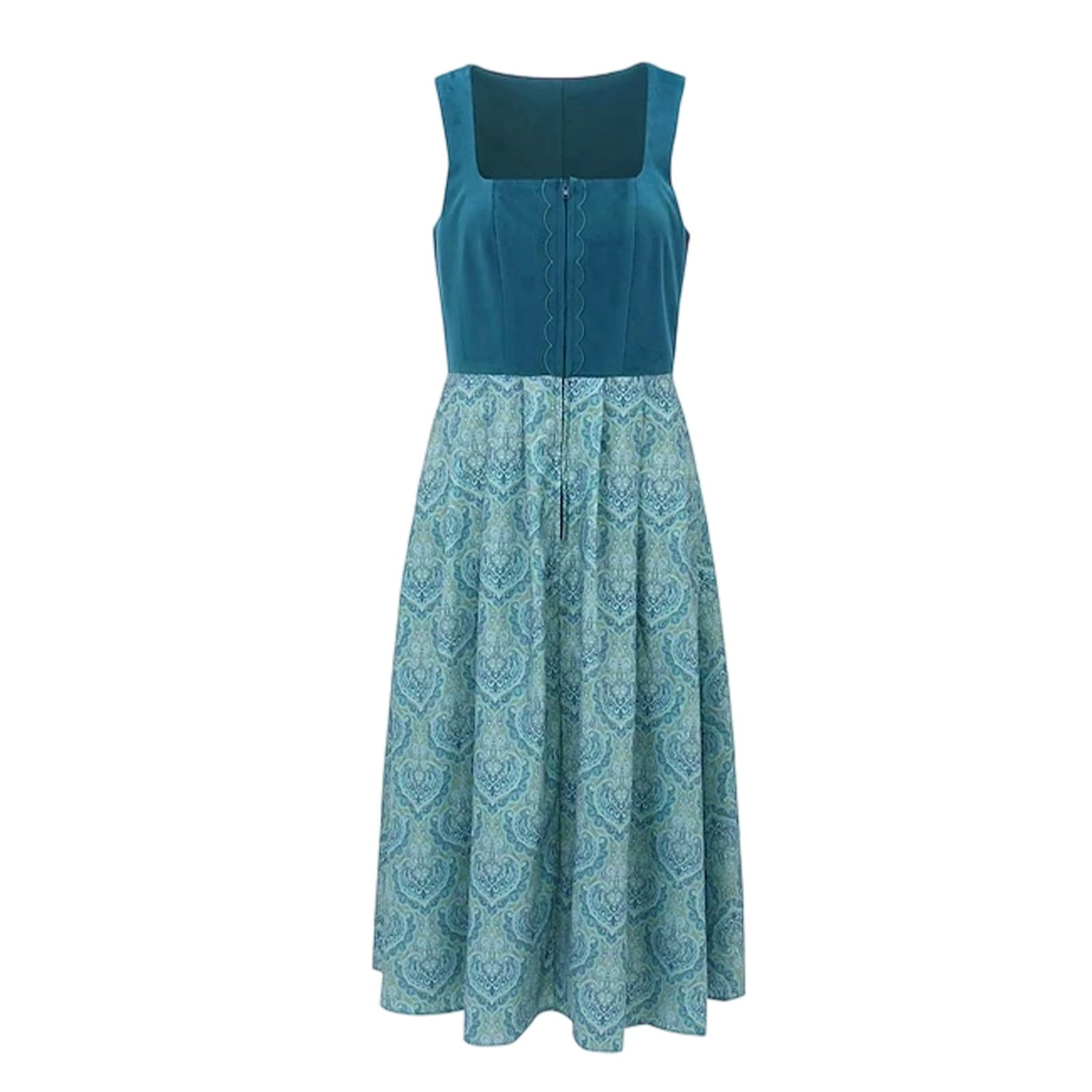 Dirndl Damen Oktoberfest Damen Outfit Lang Dirndlkleid Trachtenkleid Oktoberfest Dirndl Kleidung Trachtenmode Kleid Schlicht Tracht Dirndlkleid Schürze Modern Knielang Schlicht Festlich